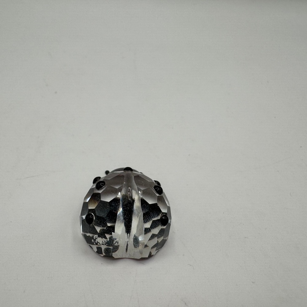 Swarovski Crystal Ladybug Figurine Small Clear Black Retired 190858 Excellent - Picture 3 of 7